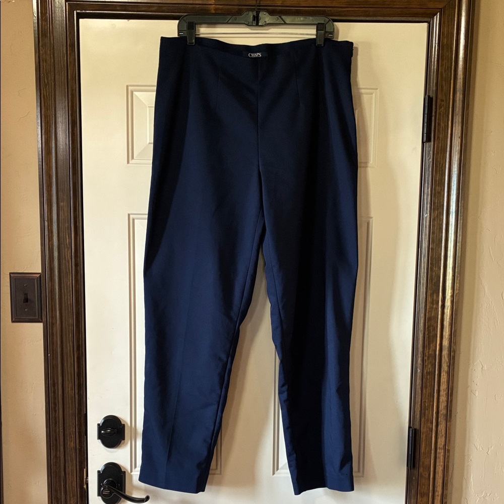 Size 16W Chaps Dress Pants with Smooth Waistline and Side Zipper